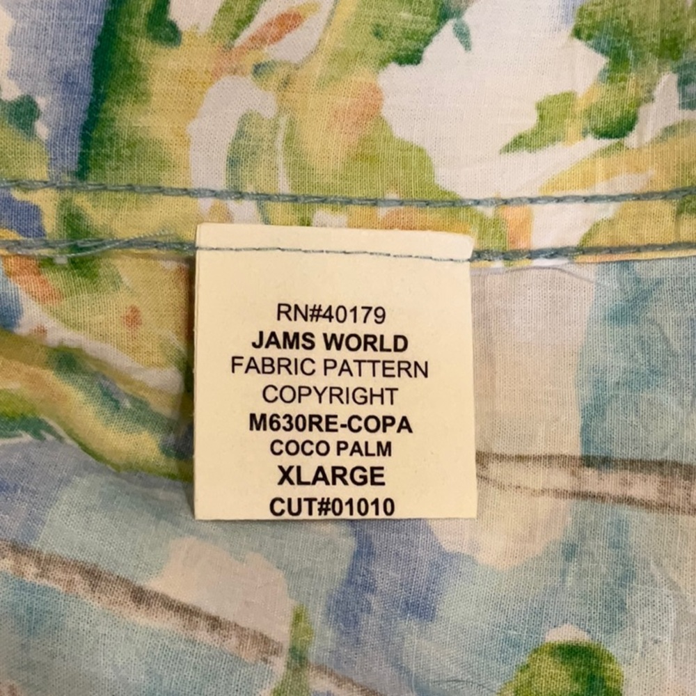 Jams World Coco Palm print shirt XL - Picture 8 of 9